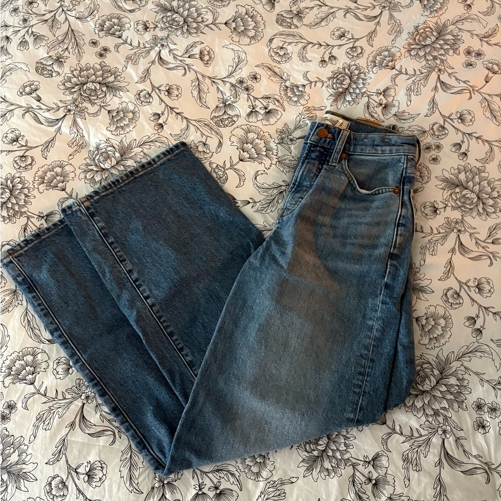 Madewell Blue Flare Wide Leg Jeans